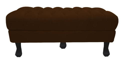 Recamier Decorativo Baú Luis Xv 1,40 Suede Marrom