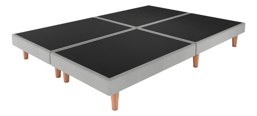 Base De Cama Queen Armable Modular Madera Colchón Recamara Gris