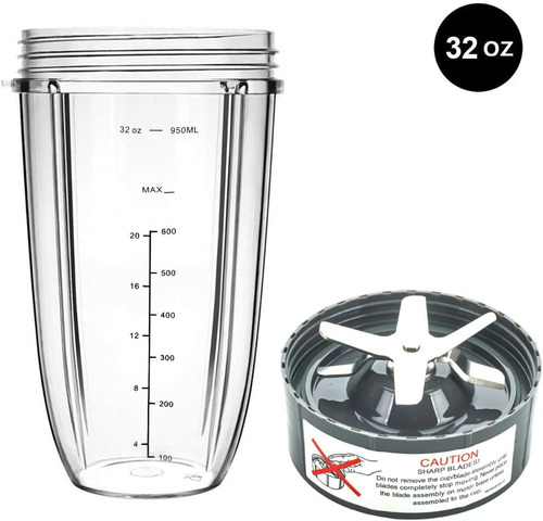 Vaso Grande Nutribullet Completo 32 Oz Y Aspas Originales