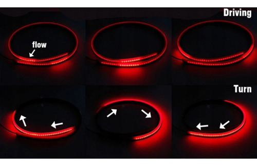 Led Luz Trasera Flexible A Prueba De Agua Calavera Universal