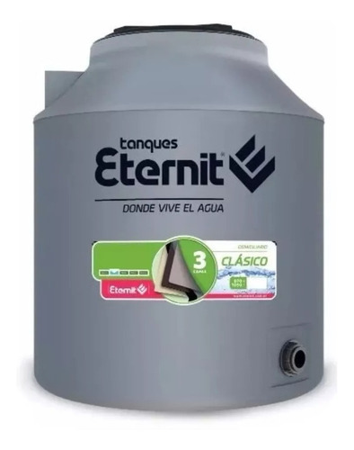 Tanque De Agua Eternit Tricapa 750 Litros Color Gris