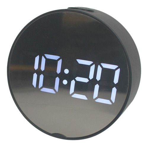 Reloj Digital Pantalla Grande Marco Negro Luz Blanca