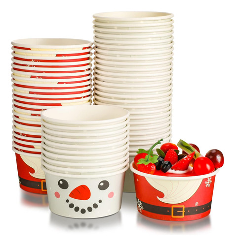 Hotop Paquete De 72 Tazas De Merienda Navideñas De 16 Oz Taz