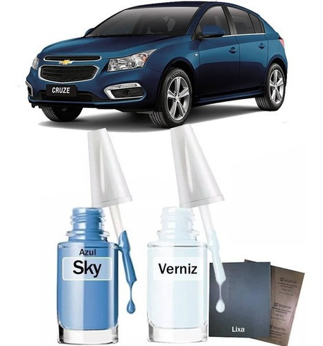 Tinta Tira Risco Automóvel Chevrolet Cruze Hatch Azul Sky