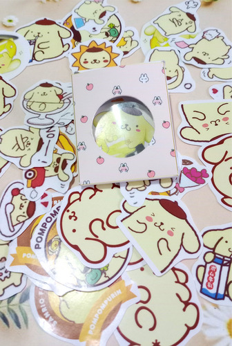 Cajita Sticker Pompompurin Kawaii Souvenir Scrap