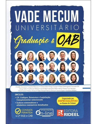 Vade Mecum Universitário - Graduação & Oab, De Arnaldo Quaresma Caroline., Vol. Não Aplica. Editora Rideel, Capa Dura Em Português, 2017