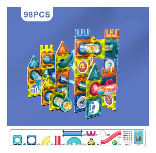 Set Bloques De Construcción Magnéticos 98 Pcs - Irion