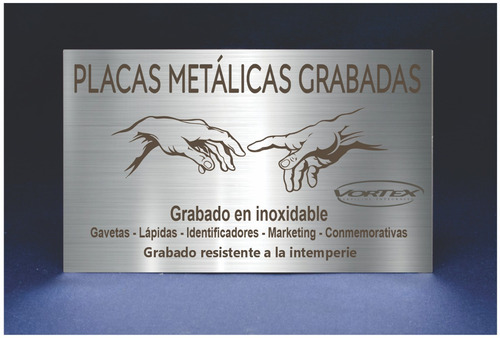 Placas Inox (10pzas) Grabado 3 Perforados 5x10cm 