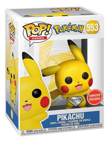 Funko Pop! Games Pokemon Pikachu Diamond 553 Gamestop Exclus (Usado)