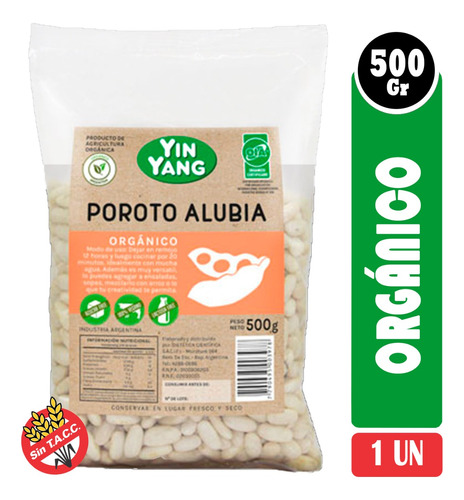 Poroto Alubia Orgánico 500gr Yin Yang / Organic Common Bean