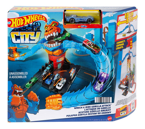 Pista Hot Wheels City Ataque Del Gorila Universo Binario