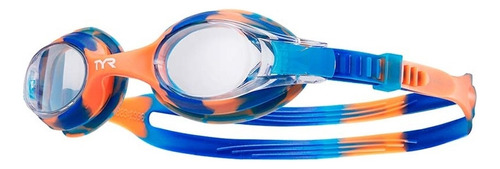 Gafas de natación Swimple Tie Dye para niños Fit Tyr, color azul/naranja
