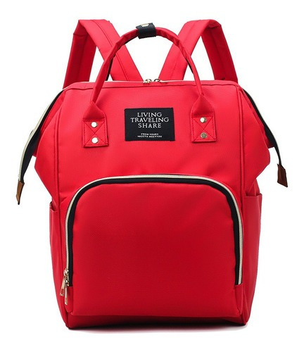 Mochila Maternidade Multifuncional Moderna E Térmica Living Cor Vermelho