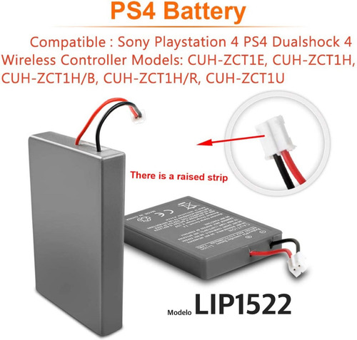 Imagen 3 de 7 de Bateria Alto Rendimiento Joystick Ps4 V1 Con Cable Cargador