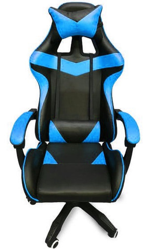 Imagen 5 de 7 de Silla Progamer Pc Xbox Oficina Reclinable Azul Y Negro