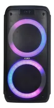 Comprar Parlante Bluetooth Portátil Recargable Aux Luces Aiwa T2021 Color Negro