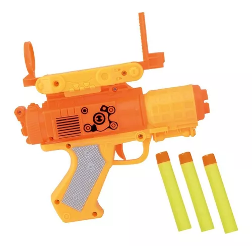 Pistola Arma Arminha de Brinquedo Lançador de Dardos 15 cm - Kasa