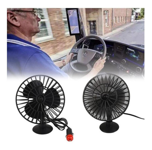 Imagem 4 de 5 de Ventilador Automotivo Com Ventosa Na Base 12v Carro Caminhao