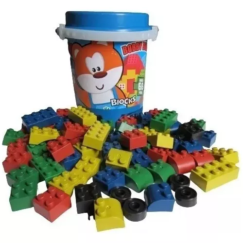 Brinquedo Blocos De Montar Infantil Educativo Encaixe Grande