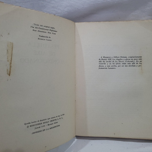 Imagen 5 de 9 de Pesadilla De Aire Acondicionado Henry Miller Siglo Veinte