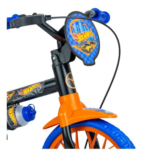 Bicicleta Intantil Aro12 Nathor Hot Wheels Com Rodas