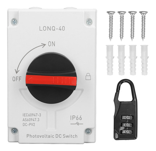 Desconector Solar Pv Dc Ip66 A Prueba De Agua Para Rv Ship D