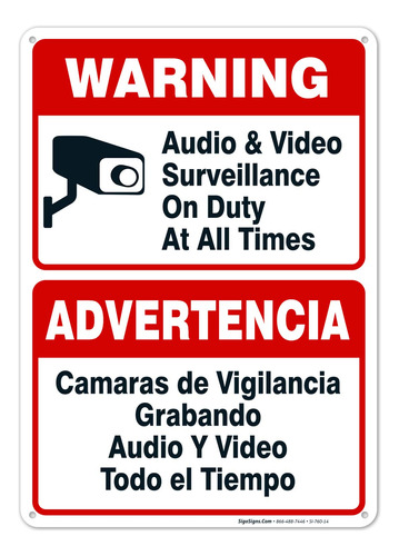 Señal De Vigilancia De Audio Y Video, Bilinge Inglés Españo