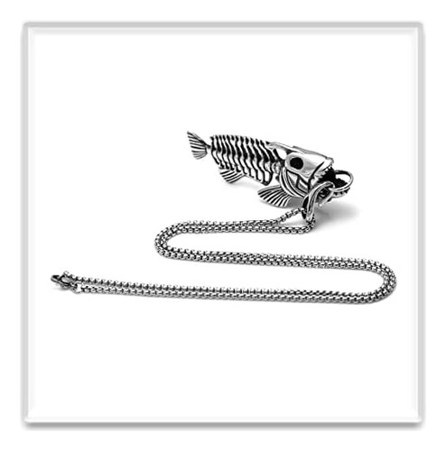 Xusamss Hip Hop Dj Collar De Calavera Con Colgante De Hueso