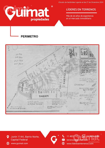 Excelente Terreno En Villa Crespo- Lideres En Terrenos