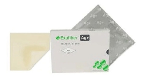 Pack 10 Exufiber Ag+ 10x10 Similar Aquacel Ag+ Extra Plata