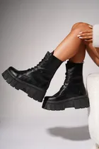 Comprar Borcegos De Mujer Botas Acordonada Livianos Comodos Cuero
