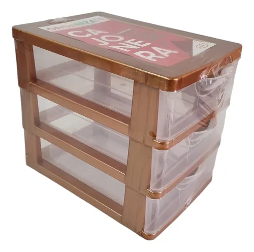 Organizador Plastico Cajonera 3 Cajones Apilable