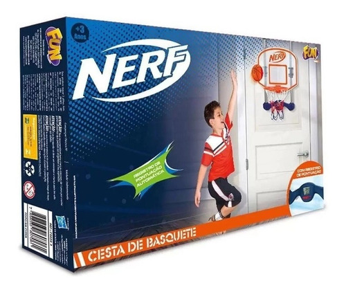 Imagem 3 de 4 de Brinquedo Cesta E Bola De Basquete Nerf E Contador De Pontos