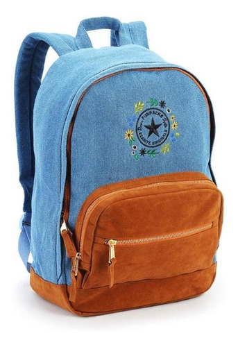 Mochila vaquera con espalda de gamuza para jóvenes Faculdade Talla G