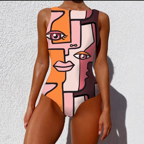 Traje De Baño Mujer   Maravillosos  Diseños (marron)