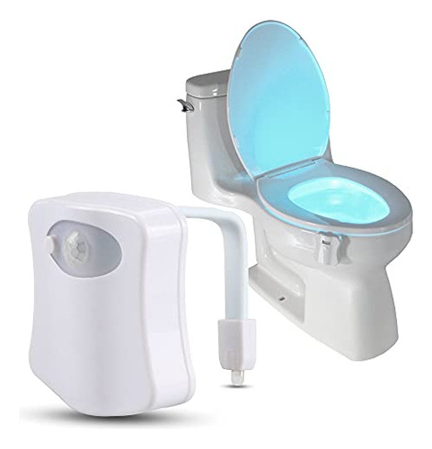 Luz Nocturna Baño Led 8 Colores Con Sensor De Movimiento