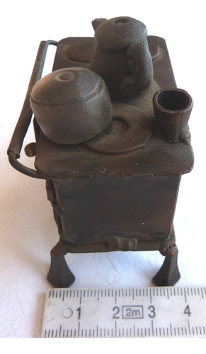 Monijor62-antiguo Coleccion Miniatura Cocina Estufa Hierro (Usado)