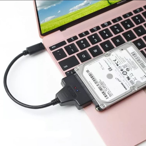 Usb 3.0 P/ Sata Tipo-c Type-c 2 Em 1 Cabo Adaptador De Disco