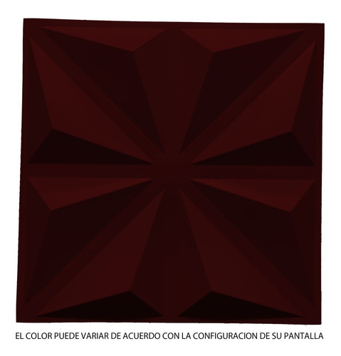 Panel Decorativo 3d Pvc Interior Exterior D032 Burgundy