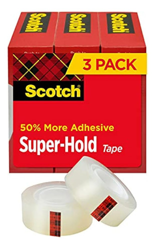 Cinta Scotch Super-hold, 3/4 In X 800 In, 3 Rollos, Núcleo D