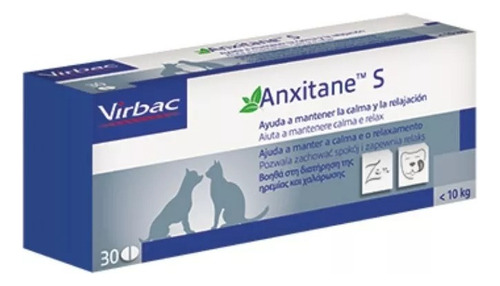Tabletas Anxitane Virbac S Menores De 10 Kg 30 Tabletas 