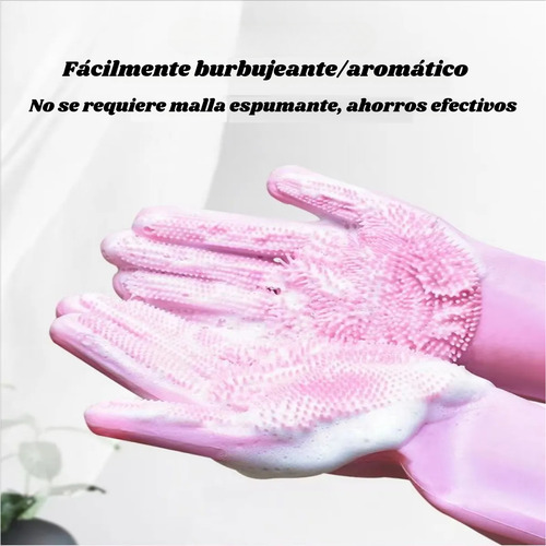 Guante De Silicon Multiuso Para Limpieza Y Cuidado Azul