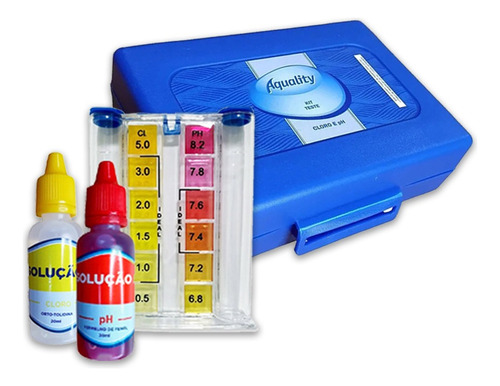 Kit Teste Medidor De Ph E Cloro Para Piscinas - Aquality