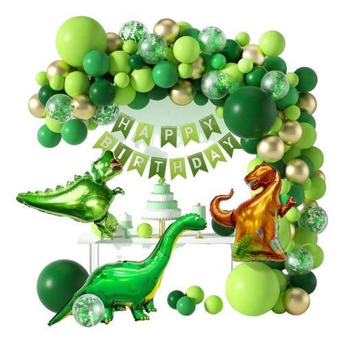 Set Decoración Fiestas Cumpleaños Dinosaurios Cotillón Niños