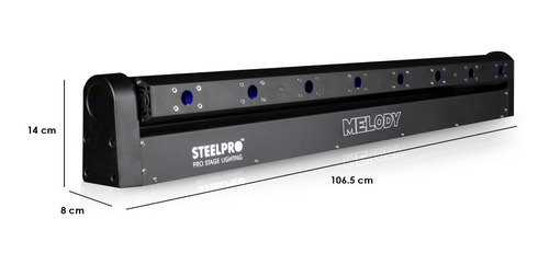 Imagen 3 de 5 de Barra Laser Luces Dj Azul 8 X 500mw - Melody By Steelpro