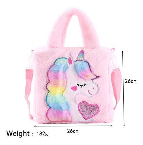 Cartera Unicornio De Felpa Bolsa Kawaii