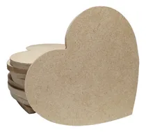 Comprar Corazón Mdf 10 Cm X 10 Un. Artesanias. Pintar.