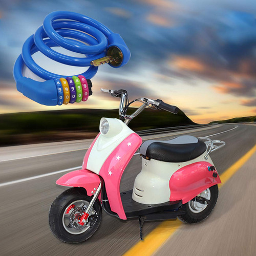 Idealux - Cable De Bloqueo Para Bicicleta 1,2 M, Con Cierre