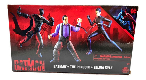 Set 3 Figuras Pelicula The Batman, Penguin Y Selina Kyle