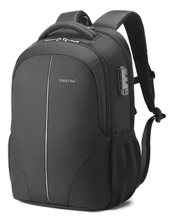 Mochila Hombre Tigernu T-b3105-3a Laptop Antirrobo Viaje Color Negro Diseño de la tela Negro